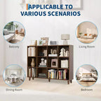 Open Cube Bookcase with Anti-Tip Kit, 6, 9, or 12 Cubes, Dark Tone Wood