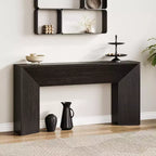 63-Inch Black Console Table for Entryway, Modern Farmhouse Sofa Table