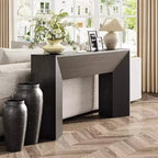 63-Inch Black Console Table for Entryway, Modern Farmhouse Sofa Table
