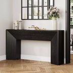 63-Inch Black Console Table for Entryway, Modern Farmhouse Sofa Table