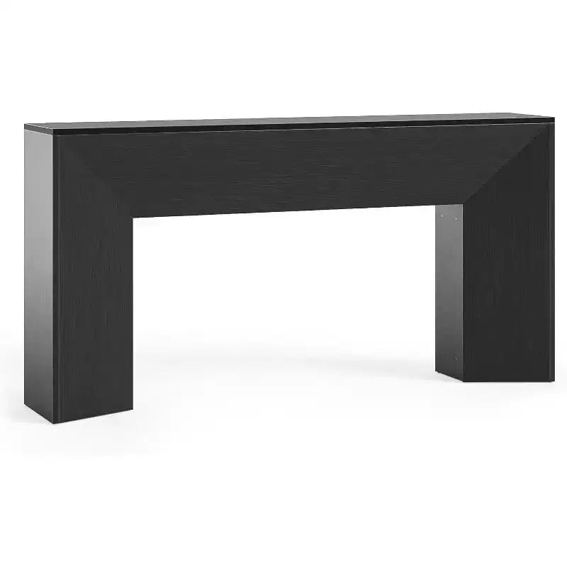 63-Inch Black Console Table for Entryway, Modern Farmhouse Sofa Table