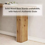 63-Inch Solid Wood Farmhouse Console Table, Rustic Brown