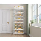 VIPEK S1 Shoe Rack, 8-tier Metal Durable Shoe Shelf Heavy-duty Shoe Organizer for Entryway/Bedroom/Closet, White