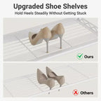 VIPEK S1 Shoe Rack, 8-tier Metal Durable Shoe Shelf Heavy-duty Shoe Organizer for Entryway/Bedroom/Closet, White