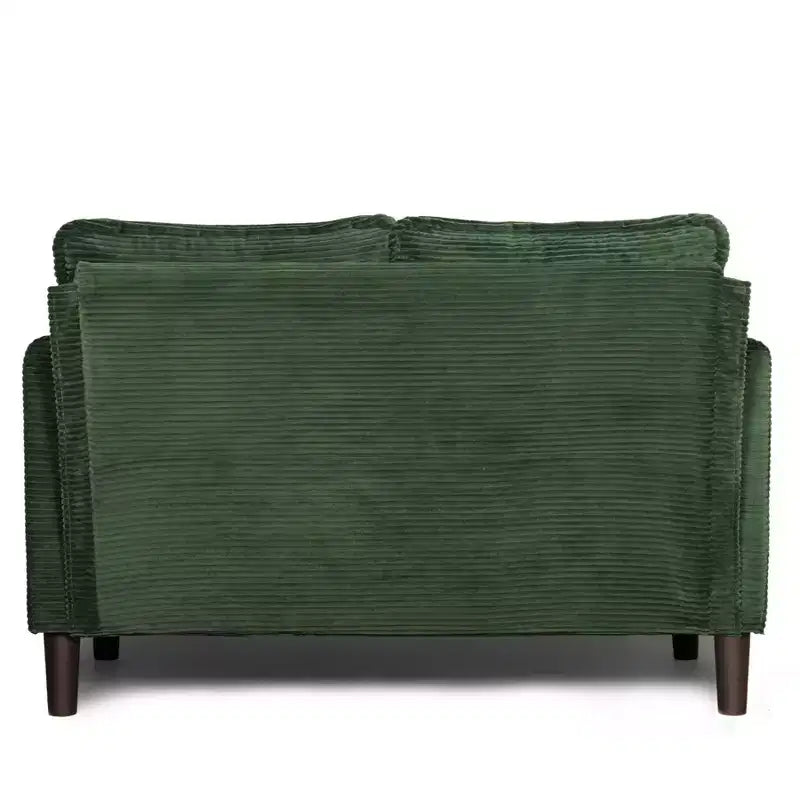 48 Corduroy Loveseat Sofa, 2 Seater Upholstered Sofa Couch with Side Storage Pocket, Deep Seat Small Sofa for Living Room Bedroom Apartment