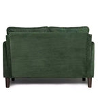48 Corduroy Loveseat Sofa, 2 Seater Upholstered Sofa Couch with Side Storage Pocket, Deep Seat Small Sofa for Living Room Bedroom Apartment