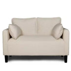 48 Corduroy Loveseat Sofa, 2 Seater Upholstered Sofa Couch with Side Storage Pocket, Deep Seat Small Sofa for Living Room Bedroom Apartment