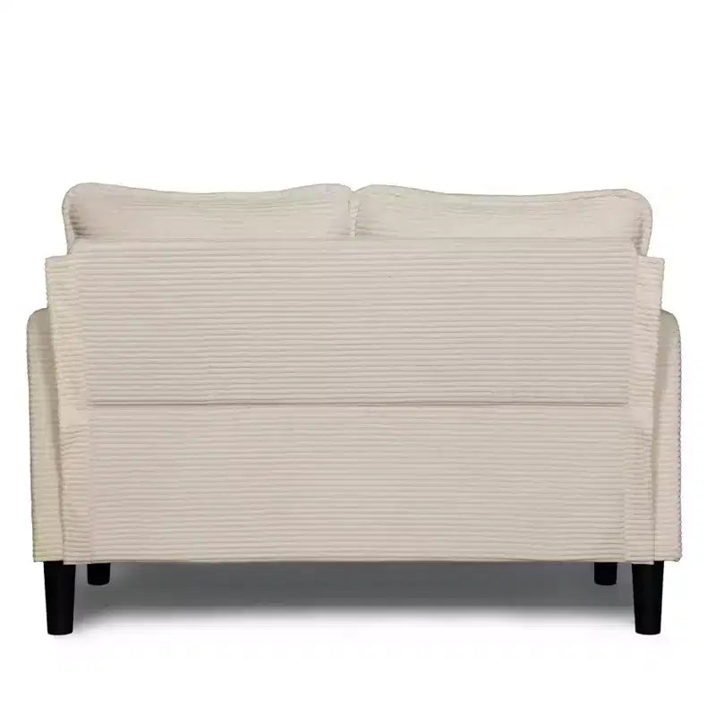 48 Corduroy Loveseat Sofa, 2 Seater Upholstered Sofa Couch with Side Storage Pocket, Deep Seat Small Sofa for Living Room Bedroom Apartment