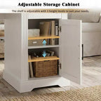 55-Inch Executive Home Office Desk with Storage and Charging Station