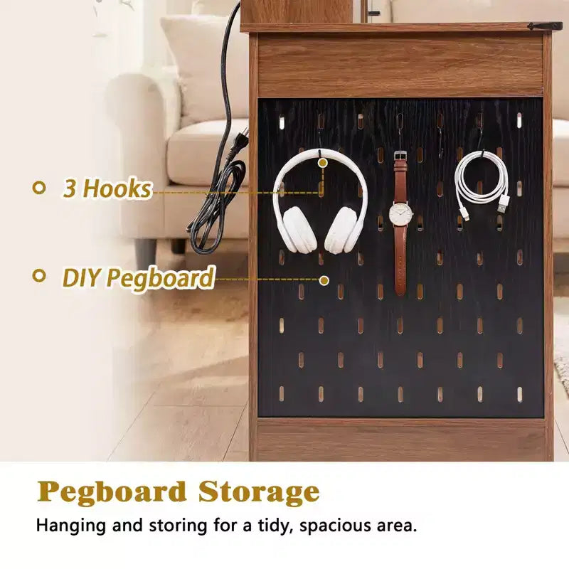 55-Inch Executive Home Office Desk with Storage and Charging Station
