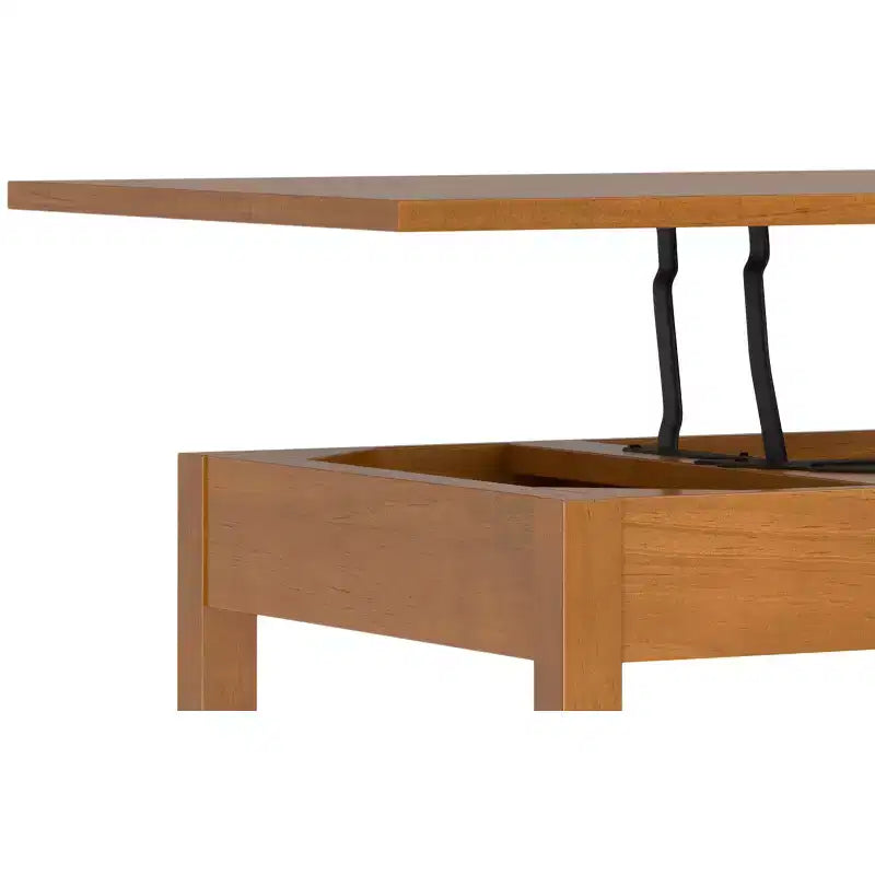 Norfolk SOLID WOOD 48 inch Wide Rectangle Transitional Lift Top Coffee Table