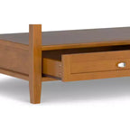 Norfolk SOLID WOOD 48 inch Wide Rectangle Transitional Lift Top Coffee Table