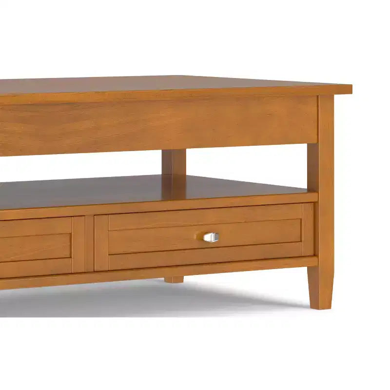 Norfolk SOLID WOOD 48 inch Wide Rectangle Transitional Lift Top Coffee Table