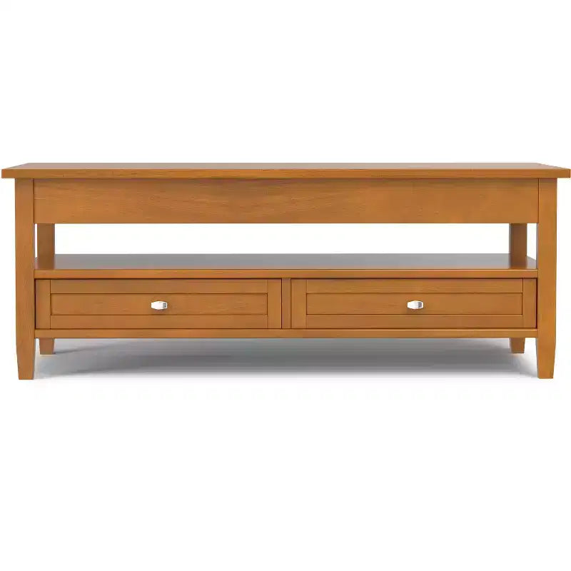 Norfolk SOLID WOOD 48 inch Wide Rectangle Transitional Lift Top Coffee Table