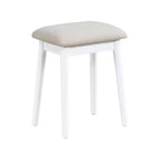 Makeup Vanity Desk with Round Mirror, 4 Drawers, and Padded Stool