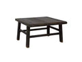 Storied Home Reclaimed Elm Wood Square Coffee Table, Black