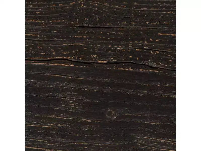 Reclaimed Elm Wood Square Coffee Table, Brushed Black, 30x30 Inches