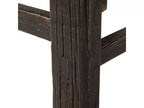 Reclaimed Elm Wood Square Coffee Table, Brushed Black, 30x30 Inches