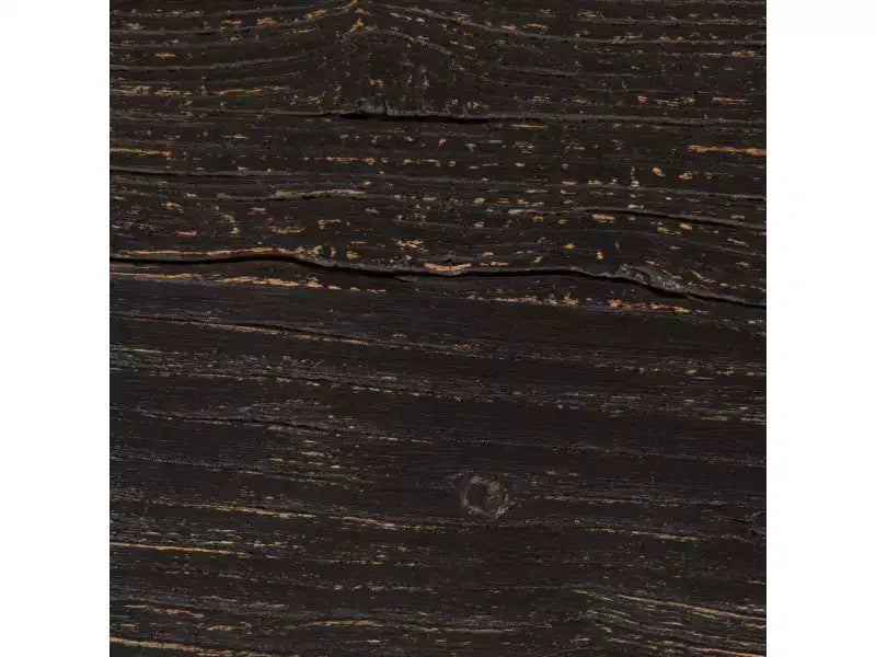Reclaimed Elm Wood Square Coffee Table, Brushed Black, 30x30 Inches