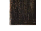 Reclaimed Elm Wood Square Coffee Table, Brushed Black, 30x30 Inches