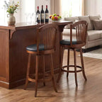 360° Swivel Bar Stools Set of 2 or 4, 31-Inch Seat Height, PVC Leather