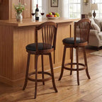 360° Swivel Bar Stools Set of 2 or 4, 31-Inch Seat Height, PVC Leather