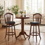 360° Swivel Bar Stools Set of 2 or 4, 31-Inch Seat Height, PVC Leather