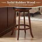 360° Swivel Bar Stools Set of 2 or 4, 31-Inch Seat Height, PVC Leather