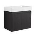 Bathroom Vanity 24-Inch With Top Sink, Wall-Mounted Floating Storage Cabinet, Modern 2-Door Vanity Sink Combo for Home Bathroom Decor