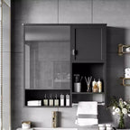 29x28 Modern Wall-Mounted Medicine Cabinet with Mirror and Towel Rack