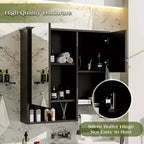 29x28 Modern Wall-Mounted Medicine Cabinet with Mirror and Towel Rack