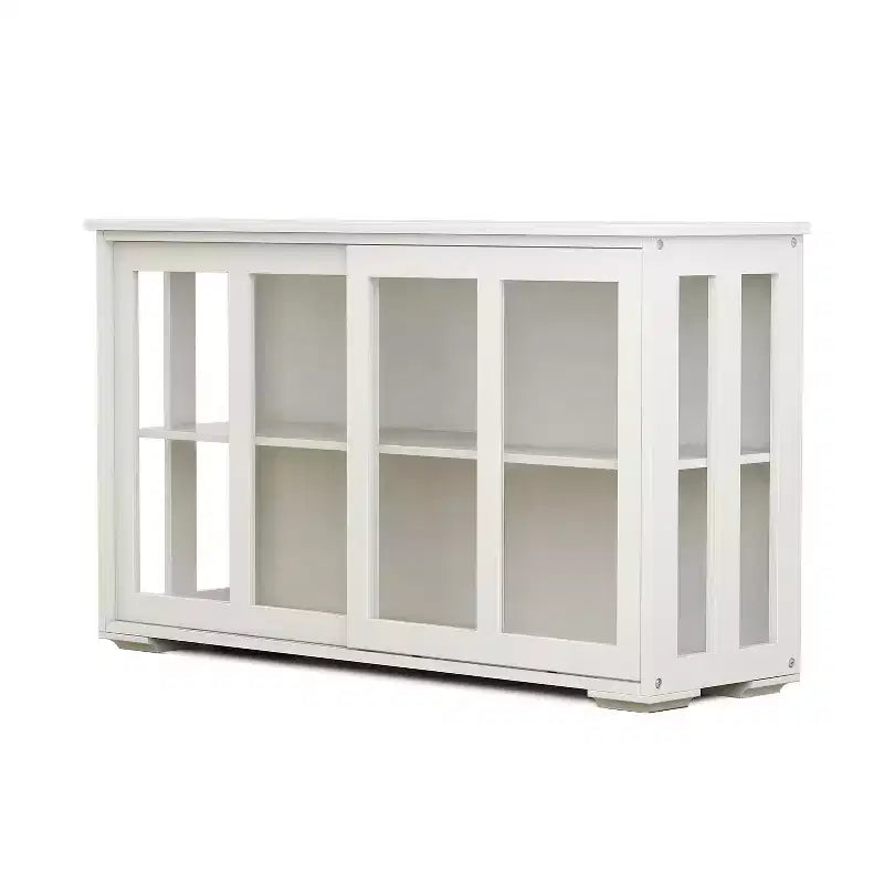 sumyeg Kitchen Storage Cabinet with Glass Door for Pantry or Dining Room