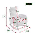 Upholstered Rocking Accent Chair with High Backrest and 2 Side Pockets