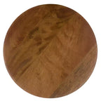 Round Accent Table, Solid Acacia Wood, Walnut Finish