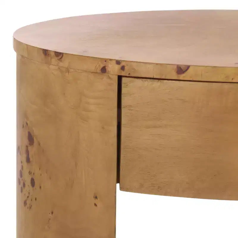 Accent Table with 1 Drawer and 1 Shelf, Natural Wood Finish