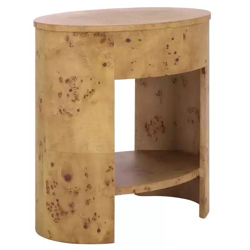 Accent Table with 1 Drawer and 1 Shelf, Natural Wood Finish