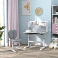 TUYOHW Kids Desk and Chair Set,Desk with Height Adjustable & Tilt Desktop,Storage Drawer,Reading Rack,Childrens Study Desk for Writing,Ages 3-12