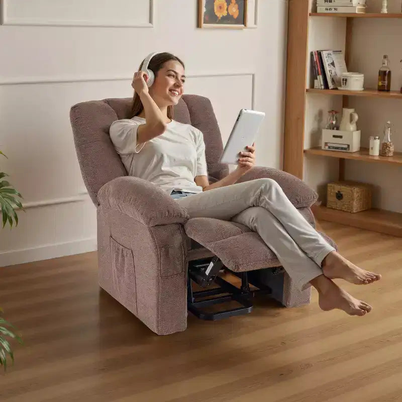 Power Recliner Chair with 8-Point Massage, Heating, and Extending Footrest