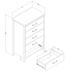 6-Drawer Double Dresser, Rustic Oak, STURDY Act Compliant, 5-Year Warranty
