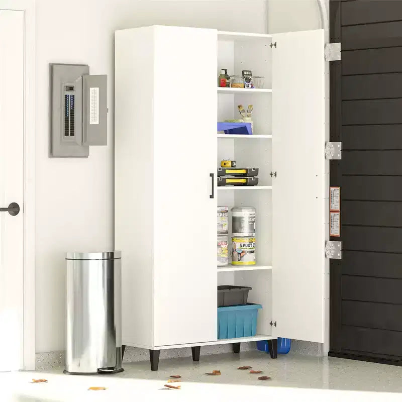 Systembuild Flex Tall Storage Cabinet, White
