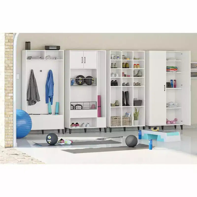 Systembuild Flex Tall Storage Cabinet, White