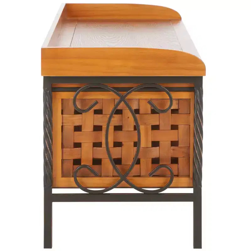 Wooden Storage Bench with Drawers, 550 lb Capacity, No Assembly Required