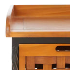 Wooden Storage Bench with Drawers, 550 lb Capacity, No Assembly Required