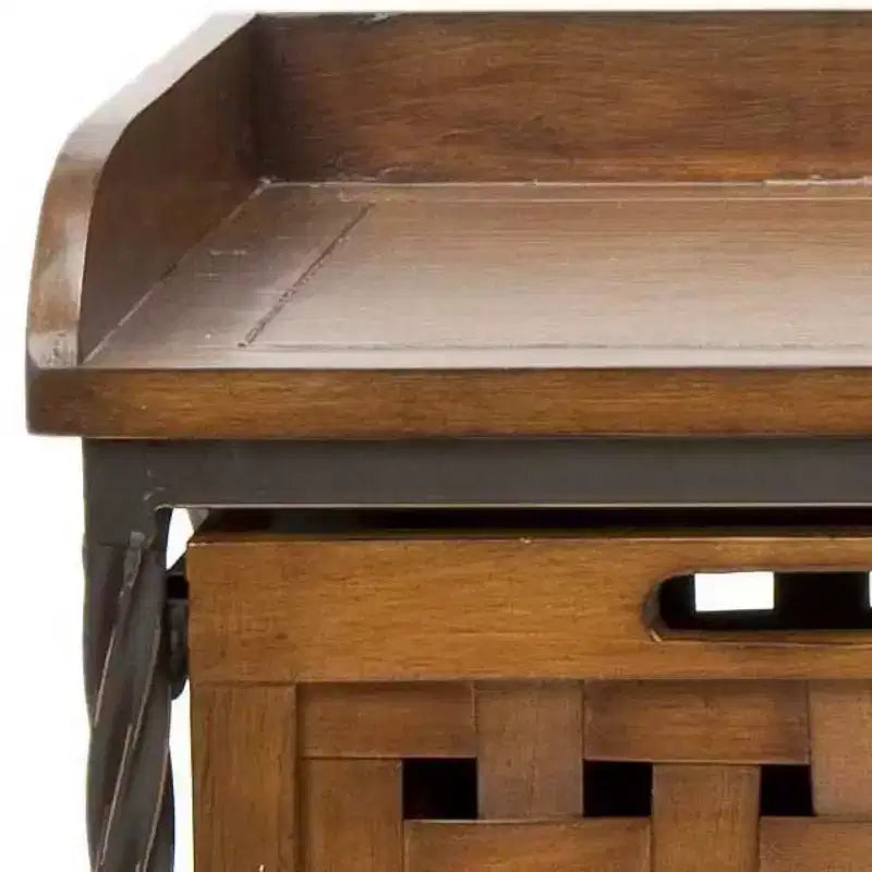 Wooden Storage Bench with Drawers, 550 lb Capacity, No Assembly Required
