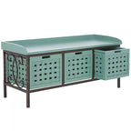 Wooden Storage Bench with Drawers, 550 lb Capacity, No Assembly Required