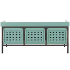 Wooden Storage Bench with Drawers, 550 lb Capacity, No Assembly Required