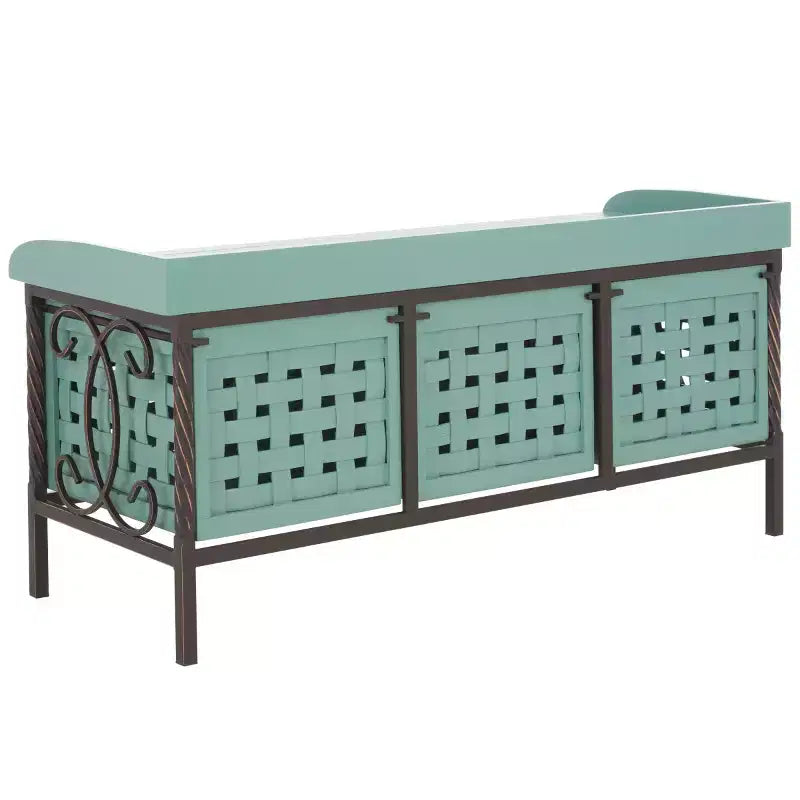 Wooden Storage Bench with Drawers, 550 lb Capacity, No Assembly Required