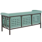 Wooden Storage Bench with Drawers, 550 lb Capacity, No Assembly Required