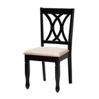 Baxton Studio Maya Modern Fabric and Wood Dining Set
