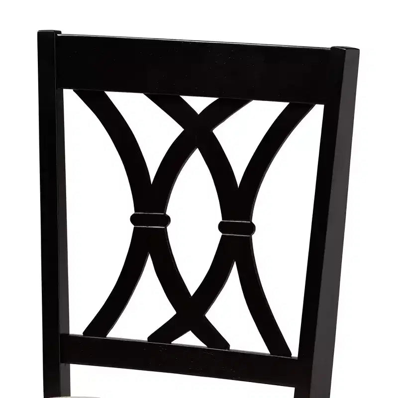 Baxton Studio Maya Modern Fabric and Wood Dining Set